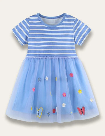 Butterfly Appliqué Tulle Dress - Mini Taylor